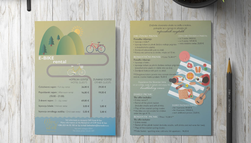 Hotel Cliff graficno oblikovanje letak