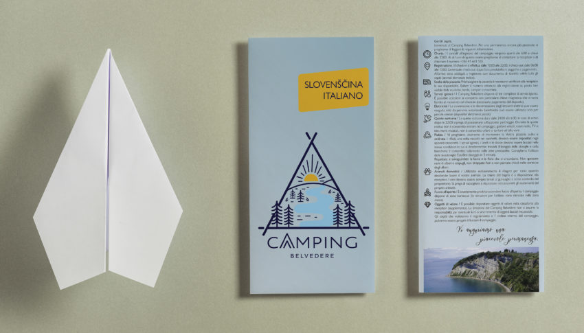 Camping graficno oblikovanje brošure