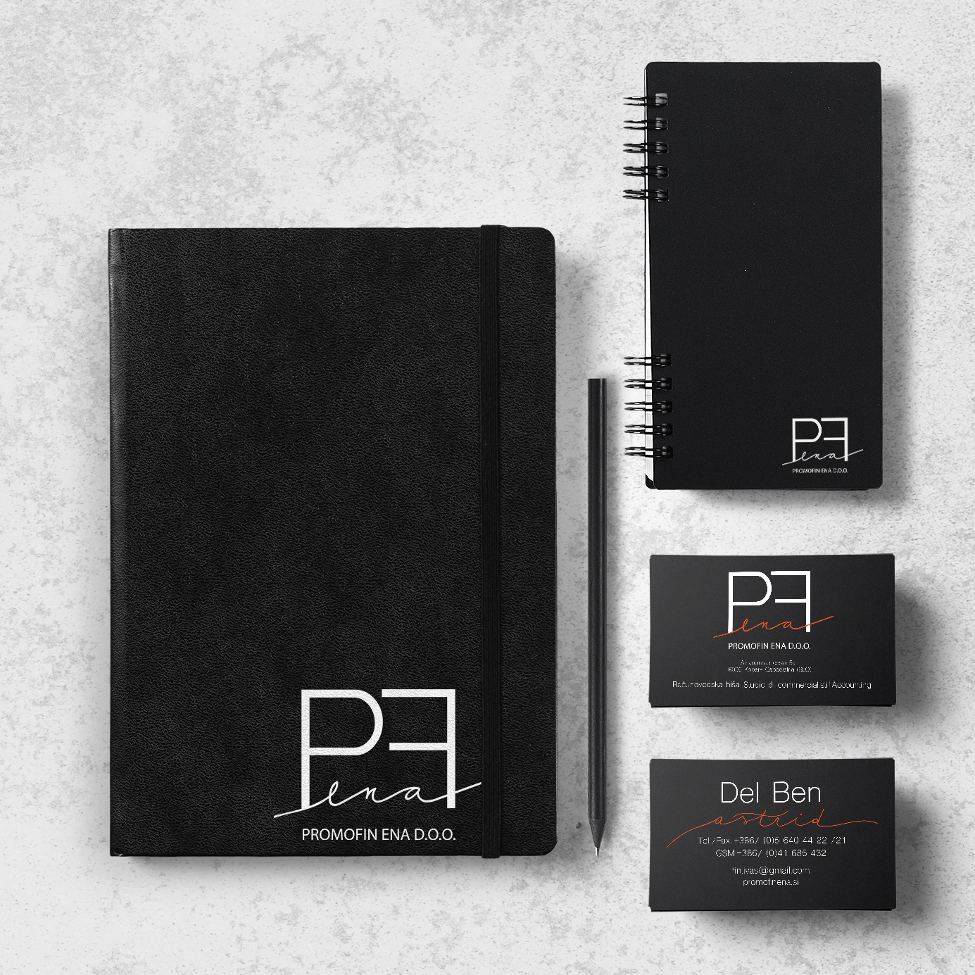 Promofin ena, graficno oblikovanje celostna grafična podoba cgp