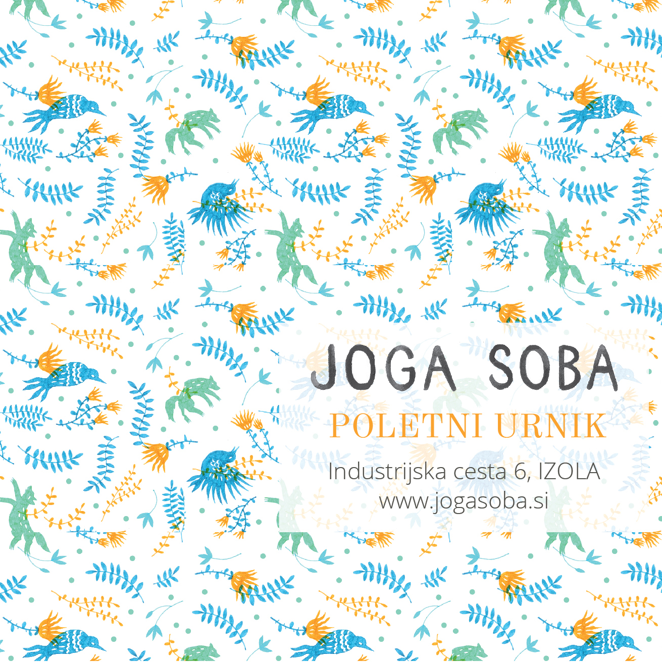 Joga soba grafično oblikovanje urnik